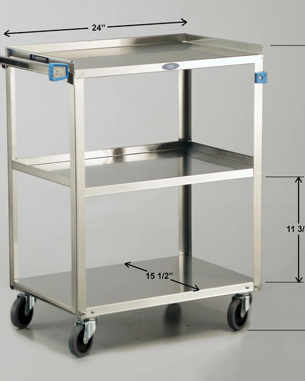 Xe Đẩy Tiện Ích Inox 3 Tầng Lakeside 311 Tải Trọng 136.05 kg, Gờ Cao