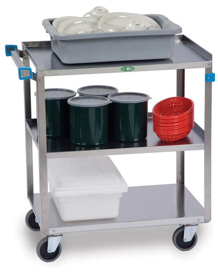 Xe Đẩy Tiện Ích Inox 3 Tầng Lakeside 422A Tải Trọng 226.76 kg, Gờ Nâng