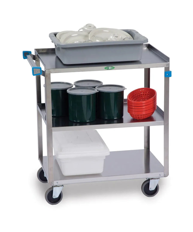 Xe Đẩy Tiện Ích Inox 3 Tầng Lakeside 422A Tải Trọng 226.76 kg, Gờ Nâng