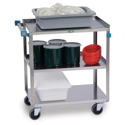 Xe Đẩy Tiện Ích Inox 3 Tầng Lakeside 422A Tải Trọng 226.76 kg, Gờ Nâng