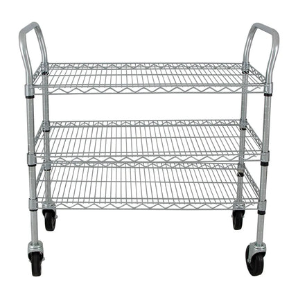 Xe Đẩy Tiện Ích Lưới Thép StoreIt 3 Tầng Tải Trọng 272.11 kg Thành Phẳng Mạ Crom SI-UC-3-3618-CH