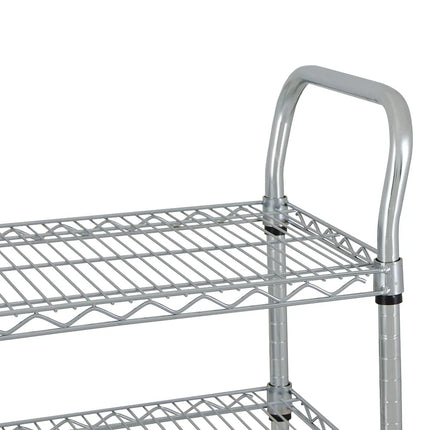 Xe Đẩy Tiện Ích Lưới Thép StoreIt 3 Tầng Tải Trọng 272.11 kg Thành Phẳng Mạ Crom SI-UC-3-3618-CH