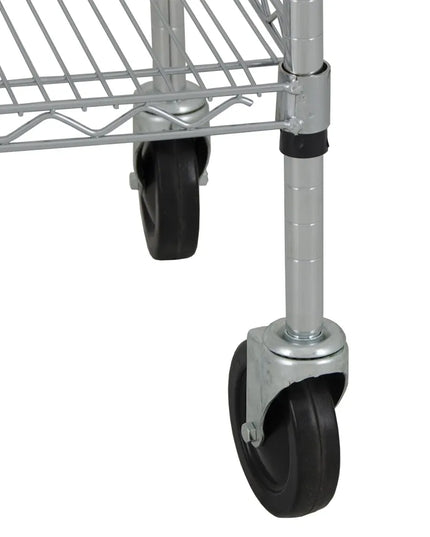 Xe Đẩy Tiện Ích Lưới Thép StoreIt 3 Tầng Tải Trọng 272.11 kg Thành Phẳng Mạ Crom SI-UC-3-3618-CH