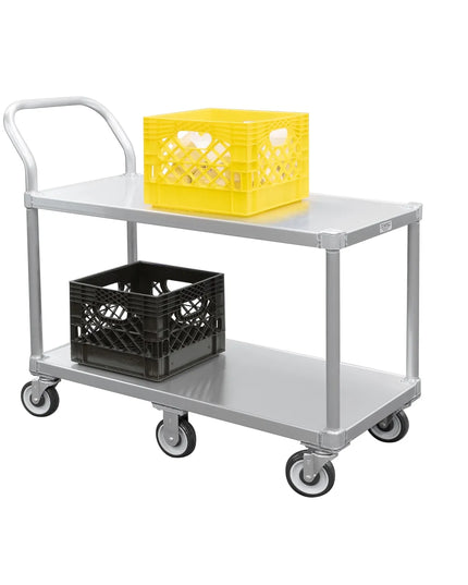 Xe Đẩy Tiện Ích Nhôm 2 Tầng New Age Tải Trọng 362.81 kg, Gờ Phẳng (1490)