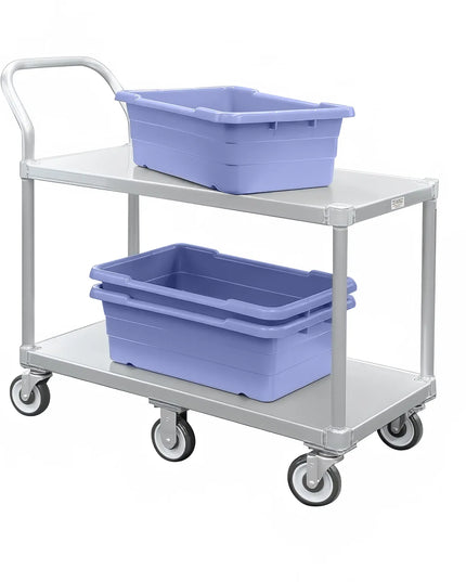 Xe Đẩy Tiện Ích Nhôm 2 Tầng New Age Tải Trọng 362.81 kg, Gờ Phẳng (1490)