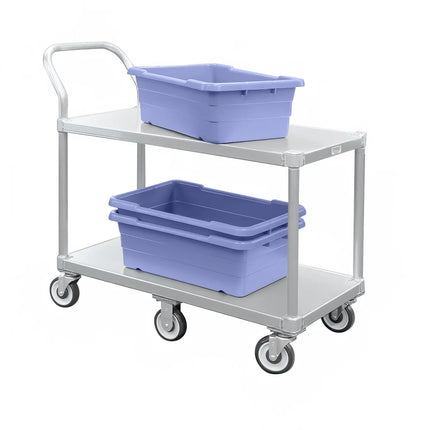 Xe Đẩy Tiện Ích Nhôm 2 Tầng New Age Tải Trọng 362.81 kg, Gờ Phẳng (1490)