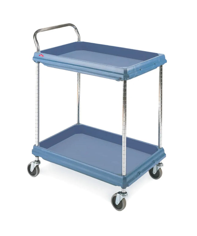 Xe Đẩy Tiện Ích Nhựa 2 Tầng Metro BC2030-2DMB Tải Trọng 181.41 kg, Gờ Cao