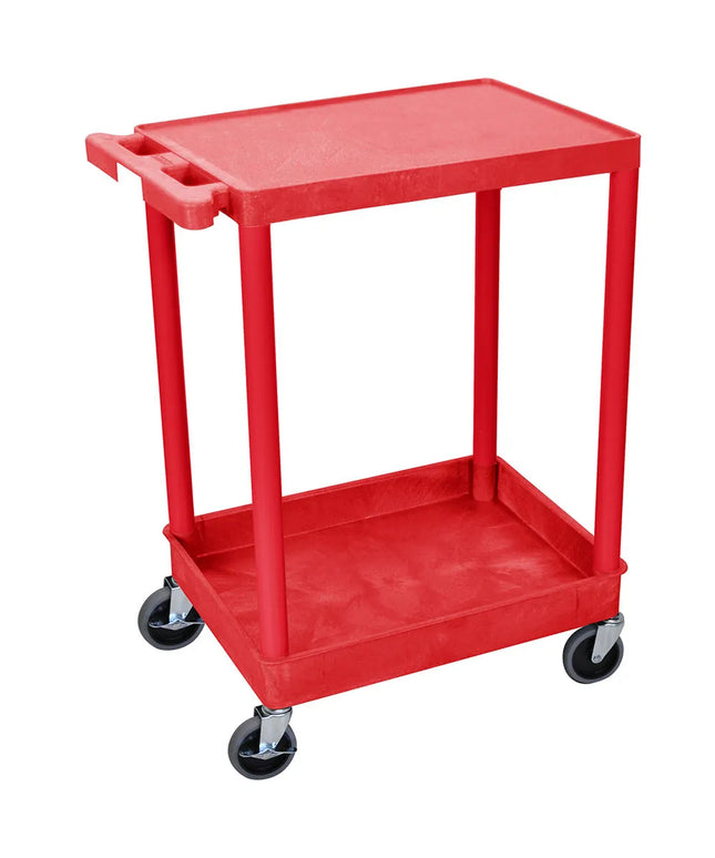 Xe Đẩy Tiện Ích Polymer 2 Tầng Luxor Tải Trọng 136.05 kg, Gờ Nâng (RDSTC21RD)