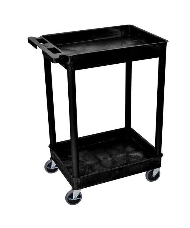 Xe Đẩy Tiện Ích Polymer 2 Tầng Luxor Tải Trọng 136.05 kg, Gờ Nâng (STC11-B)