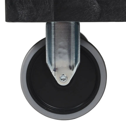 Xe Đẩy Tiện Ích Polymer 2 Tầng Luxor Tải Trọng 226.76 kg, Gờ Nâng, Đen (XLC11-B)