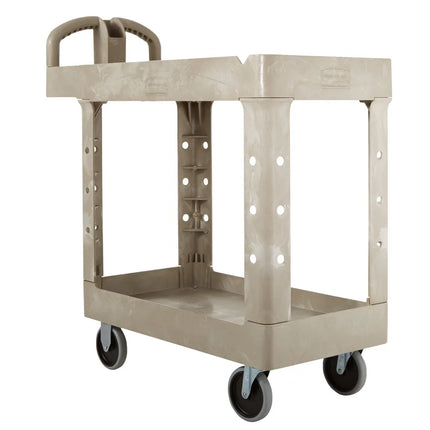 Xe Đẩy Tiện Ích Polymer 2 Tầng Rubbermaid FG450088BEIG Tải Trọng 226.76 kg, Gờ Cao