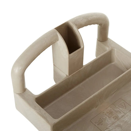 Xe Đẩy Tiện Ích Polymer 2 Tầng Rubbermaid FG450088BEIG Tải Trọng 226.76 kg, Gờ Cao