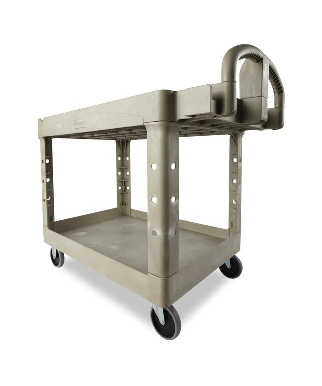 Xe Đẩy Tiện Ích Polymer 2 Tầng Rubbermaid FG452088BEIG Tải Trọng 226.76 kg, Gờ Cao
