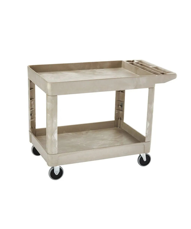 Xe Đẩy Tiện Ích Polymer 2 Tầng Rubbermaid FG452089BEIG Tải Trọng 226.76 kg, Gờ Cao