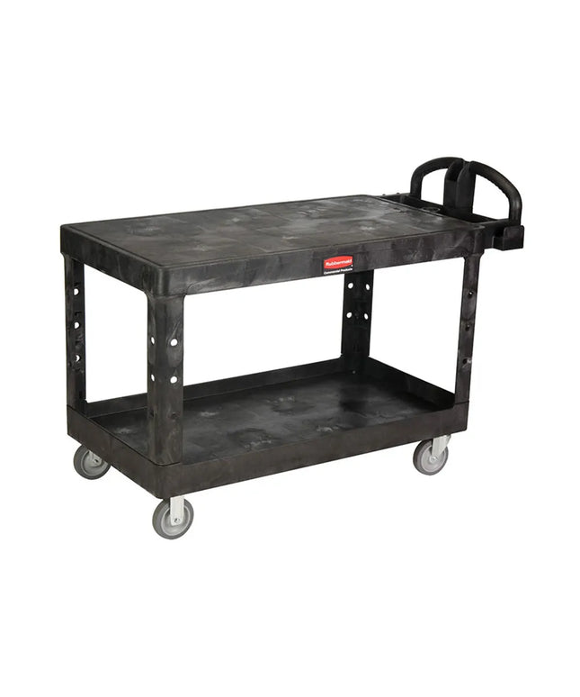Xe Đẩy Tiện Ích Polymer 2 Tầng Rubbermaid FG454500BLA 137.2 cm x 64.1 cm x 91.4 cm, Foam Kết Cấu, Đen