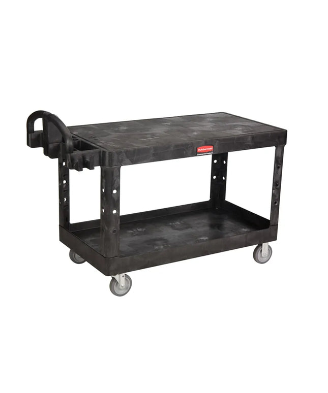 Xe Đẩy Tiện Ích Polymer 2 Tầng Rubbermaid FG454500BLA 137.2 cm x 64.1 cm x 91.4 cm, Foam Kết Cấu, Đen