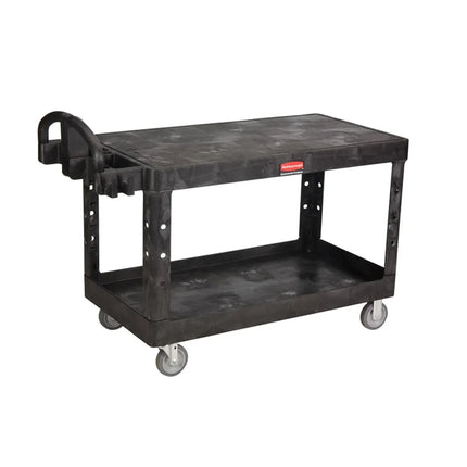 Xe Đẩy Tiện Ích Polymer 2 Tầng Rubbermaid FG454500BLA 137.2 cm x 64.1 cm x 91.4 cm, Foam Kết Cấu, Đen