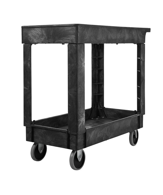 Xe Đẩy Tiện Ích Polymer 2 Tầng Rubbermaid FG9T6600BLA Tải Trọng 226.76 kg, Gờ Nâng