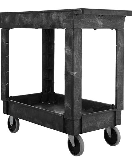 Xe Đẩy Tiện Ích Polymer 2 Tầng Rubbermaid FG9T6600BLA Tải Trọng 226.76 kg, Gờ Nâng