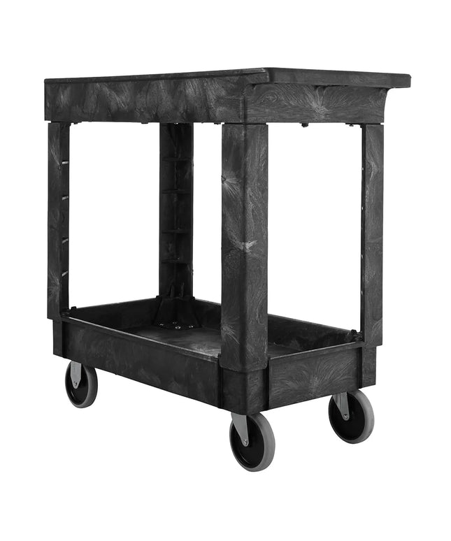 Xe Đẩy Tiện Ích Polymer 2 Tầng Rubbermaid FG9T6600BLA Tải Trọng 226.76 kg, Gờ Nâng