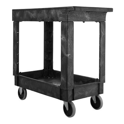 Xe Đẩy Tiện Ích Polymer 2 Tầng Rubbermaid FG9T6600BLA Tải Trọng 226.76 kg, Gờ Nâng
