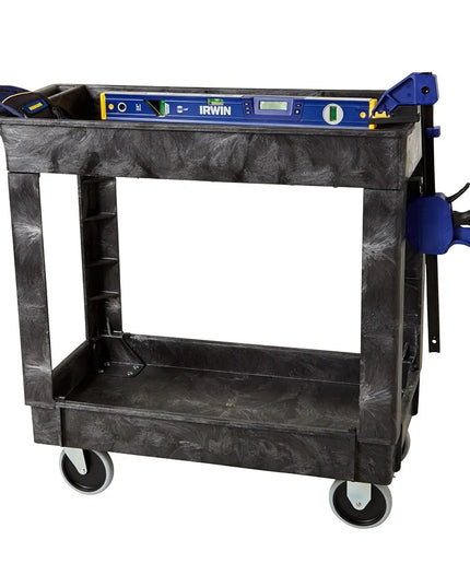 Xe Đẩy Tiện Ích Polymer 2 Tầng Rubbermaid FG9T6600BLA Tải Trọng 226.76 kg, Gờ Nâng