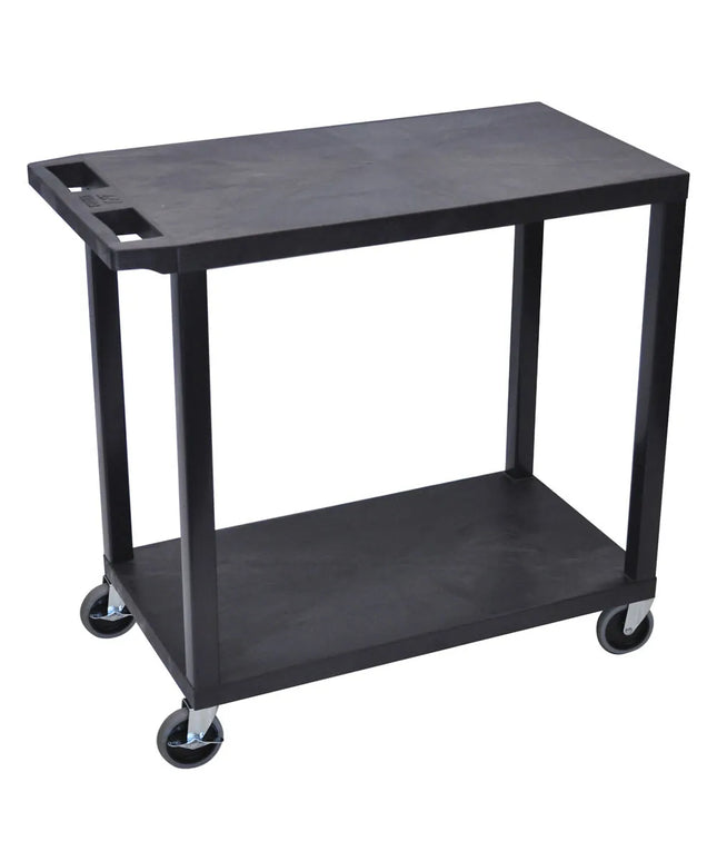 Xe Đẩy Tiện Ích Polymer Luxor 2 Tầng Tải Trọng 181.41 kg Thành Cao Đen EC22-B