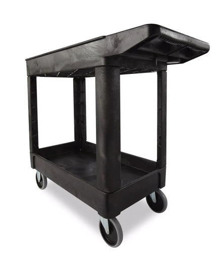 Xe Đẩy Tiện Ích Polymer Rubbermaid FG450089BLA 2 Tầng Tải Trọng 226.76 kg Thành Cao