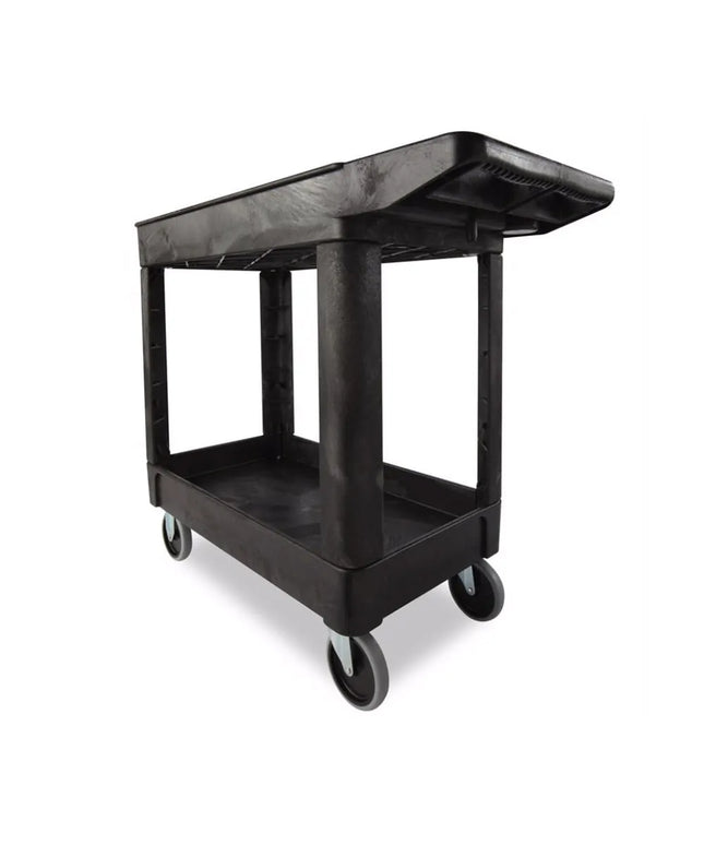 Xe Đẩy Tiện Ích Polymer Rubbermaid FG450089BLA 2 Tầng Tải Trọng 226.76 kg Thành Cao