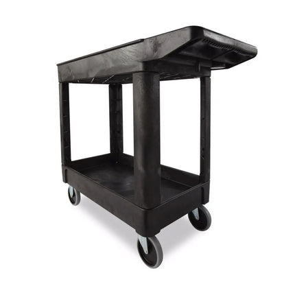 Xe Đẩy Tiện Ích Polymer Rubbermaid FG450089BLA 2 Tầng Tải Trọng 226.76 kg Thành Cao