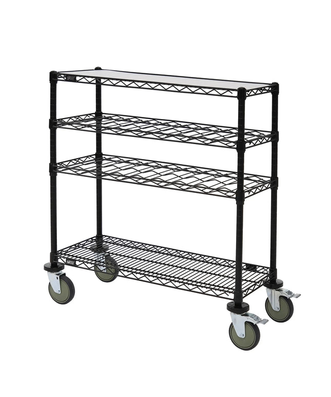 Xe Đẩy Tráng Miệng Chữ Nhật Quantum Food Service Thiết Kế Nhiều Tầng - Đen (WRC-1436WSBK)