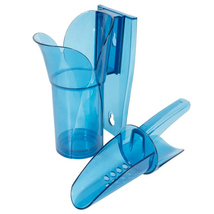 Xẻng Xúc Đá Tròn San Jamar SI5000 Saf-T-Scoop® Có Tấm Chắn Khớp Ngón Kèm Giá Đỡ Guardian™ Polycarbonate 296 ml