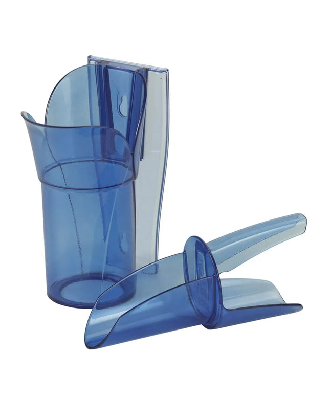 Xẻng Xúc Đá Tròn San Jamar SI7000 Saf-T-Scoop® Có Tấm Chắn Khớp Ngón Kèm Giá Đỡ Guardian™ Polycarbonate 473 ml