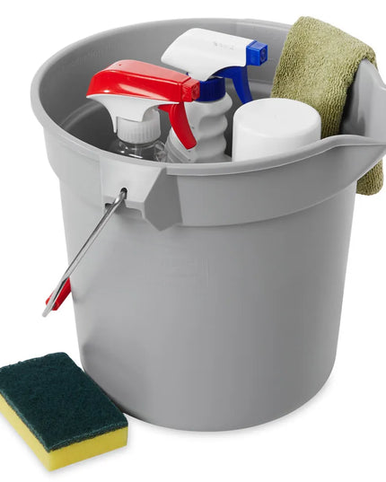 Xô Tròn Rubbermaid FG296300GRAY BRUTE 9.5 lít - Xám