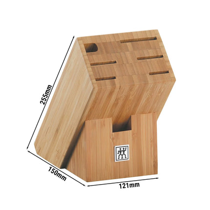 ZWILLING | 7-Slot Knife Block – Bamboo - for knives, scissors & honing steel - without knives