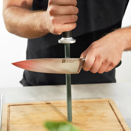 ZWILLING | Ceramic Knife Sharpening Rod – 230 mm - Black - Grooved - 62 HRC