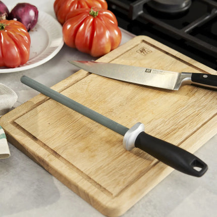 ZWILLING | Diamond-Coated Sharpening Steel – 23 cm - Oval Rod - Finger Guard