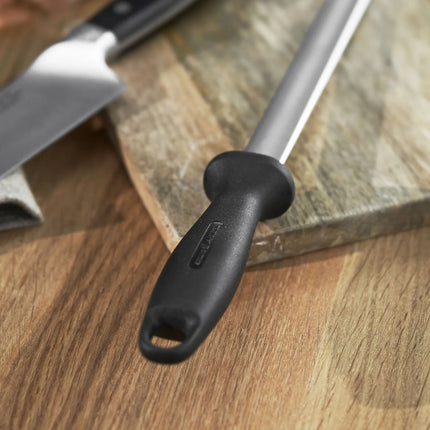 ZWILLING | Diamond-Coated Sharpening Steel – 26 cm - Oval Rod - Black Handle