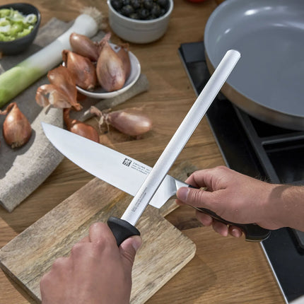 ZWILLING | Diamond-Coated Sharpening Steel – 26 cm - Oval Rod - Black Handle