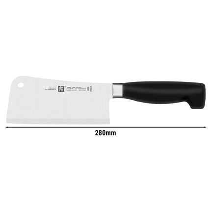 ZWILLING | Four Star Chopping Knife (Cleaver) – 15 cm blade - ideal for ribs, chop racks, lamb & rabbit - FRIODUR ice-hardened