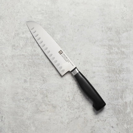 ZWILLING | Four Star Santoku Knife – 18 cm blade - Granton hollow edge - FRIODUR ice-hardened