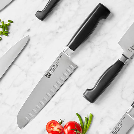 ZWILLING | Four Star Santoku Knife – 18 cm blade - Granton hollow edge - FRIODUR ice-hardened