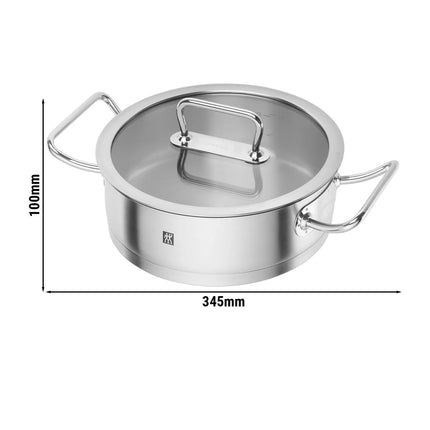 ZWILLING | Frying/Serving Pan Ø 24 cm – SIGMA Classic+ Base - Induction & Oven‑Safe 200°C - Dishwasher‑Safe - Filling Scale