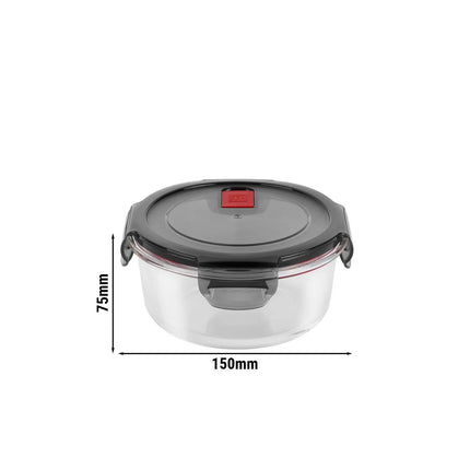 ZWILLING | Gusto Round Food Storage Container – 0.6 L - Borosilicate Glass - Airtight Leakproof