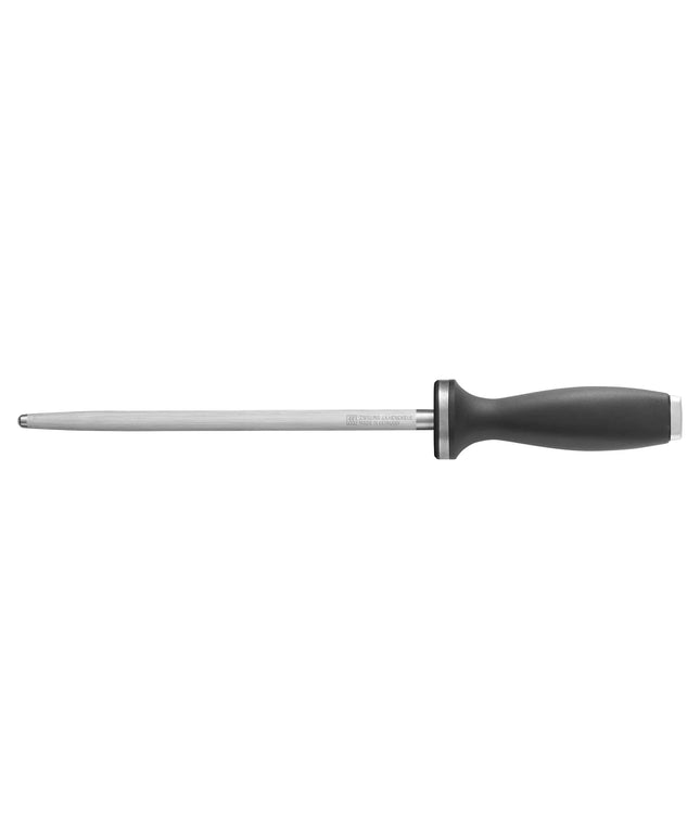 ZWILLING | Knife Sharpening Steel – 230 mm - Hard‑Chrome Stainless Steel - Grooved - Damage‑Resistant - 62 HRC