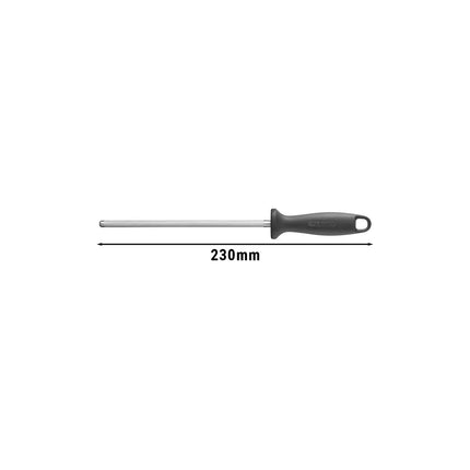 ZWILLING | Knife Sharpening Steel – 230 mm - Hard‑Chrome Stainless Steel - Grooved - 62 HRC