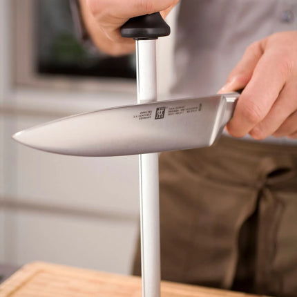 ZWILLING | Knife Sharpening Steel – 260 mm - Diamond‑Coated - Grooved - Ergo Plastic Handle - Oval