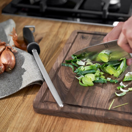 ZWILLING | Knife Sharpening Steel – 260 mm - Hard‑Chrome Stainless Steel - Grooved - 62 HRC