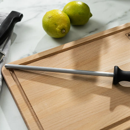 ZWILLING | Knife Sharpening Steel – 260 mm - Hard‑Chrome Stainless Steel - Grooved - 62 HRC