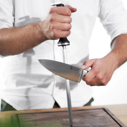 ZWILLING | Knife Sharpening Steel – 260 mm - Hard‑Chrome Stainless Steel - Grooved - 62 HRC